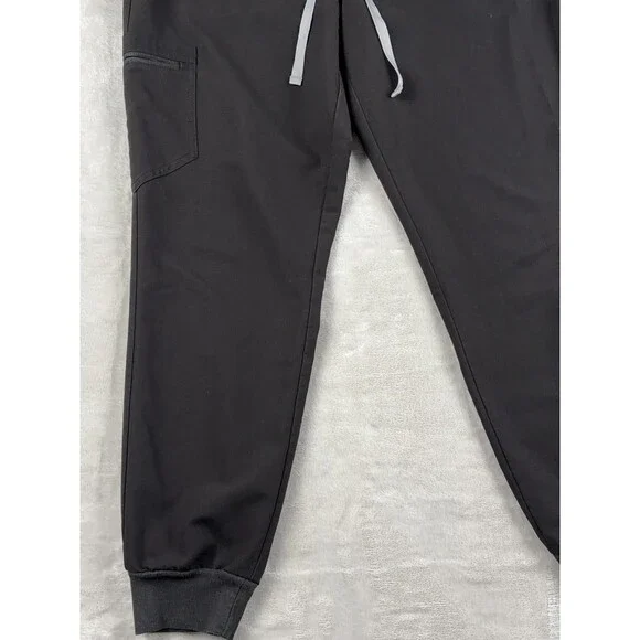 Figs Scrub Pants Womens M Zamora Jogger Petite Black Scrubs Bottom Medical Nurse - Picture 6 of 16